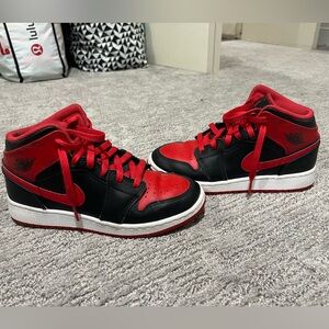Jordan Black and Red Sneakers